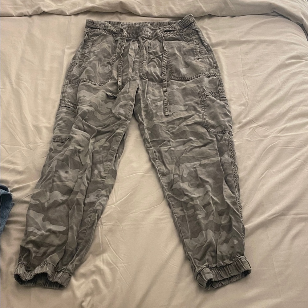 Gray camo joggers
